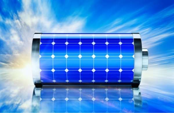 Rendering of a solar battery.