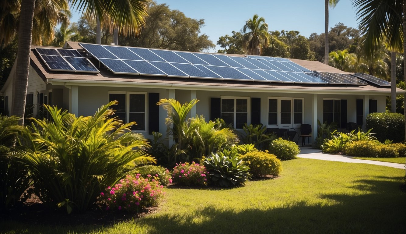 Florida home with solar panels
