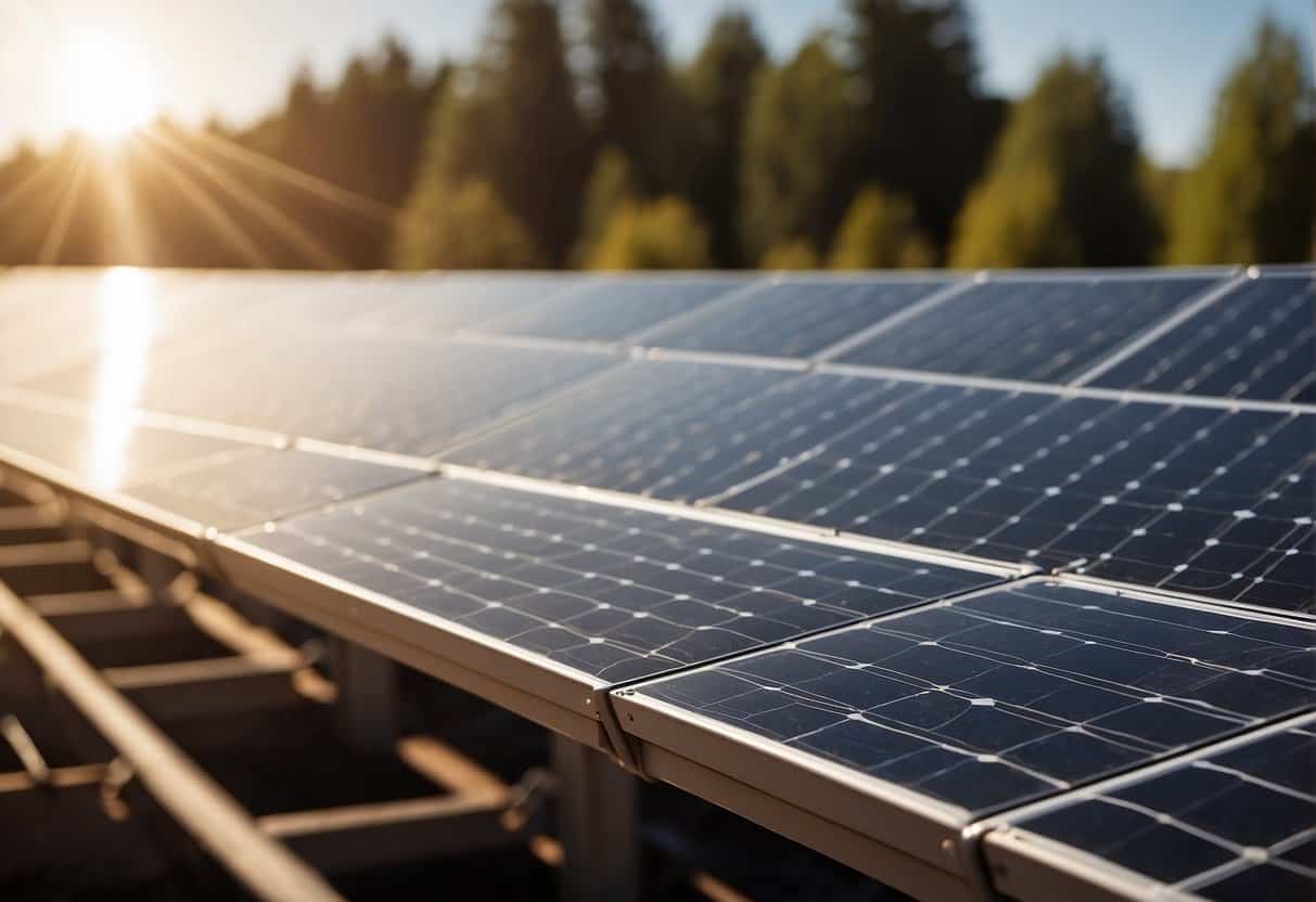 Solar panels store energy during the day, powering devices at night. Panels can last without sun for several hours to a few days, depending on battery capacity