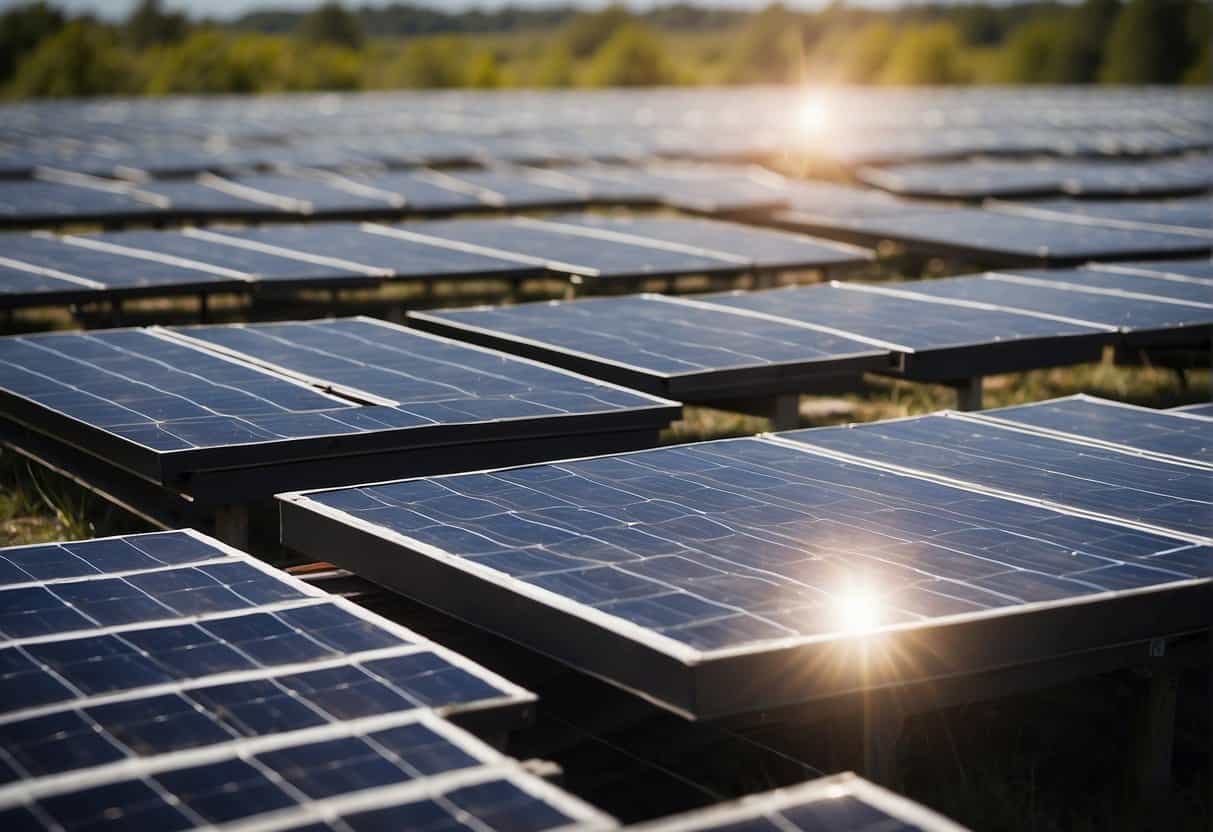 Solar panels are manufactured, installed, and generate electricity. Over time, they degrade, are recycled, and new panels are produced